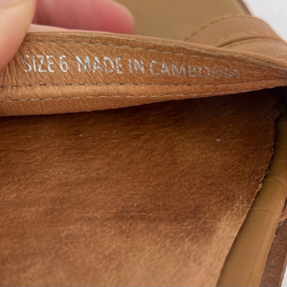 Madewell The Nelda d'Orsay Flat in desert camel tan nude leather sandal 6 six - Picture 10 of 11